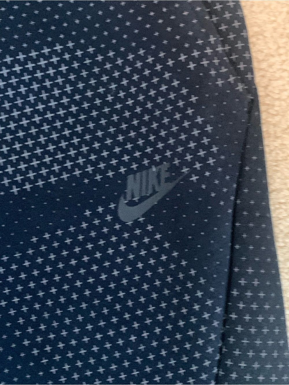 Men's Nike tech fleece Black Dotted Knit Jogger Pants